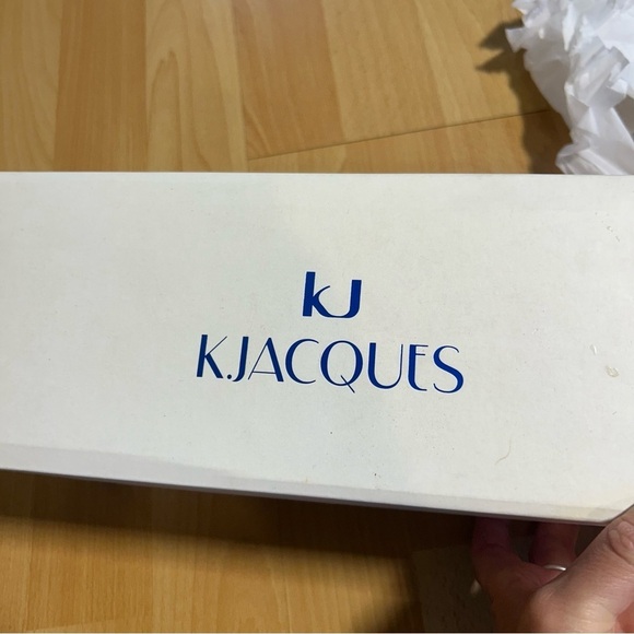 NWT K. Jacques Arezzo Slides Croc-Embossed Brown Leather Size 40 - Picture 4 of 10